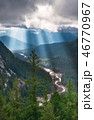 God Rays Emitting Through the Nisqually River 46770967