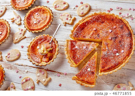 Swiss Easter Rice Tarts on a table Swiss Easter Rice Tarts on a table 46771855