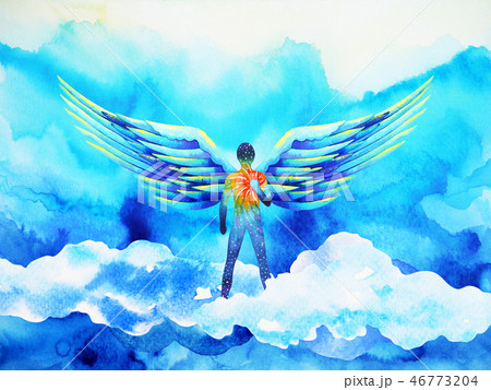human angel wing mind heaven power painting 46773204