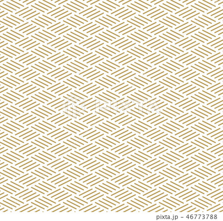 Gold line pattern vector. Japanese background. 46773788
