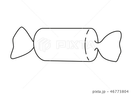 Line art black and white bonbon Line art black and white bonbon 46773804