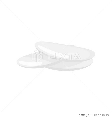 Flat vector design of three cotton pads. Used for medical or cosmetic purposes. Beauty and personal 46774019