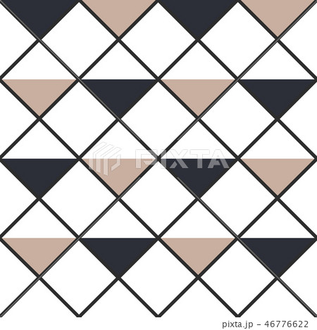 Checkered abstract colored triangles seamless background. Vector illustration. 46776622