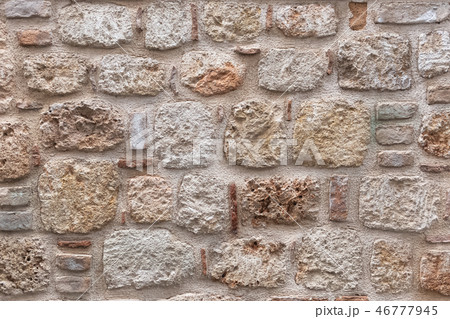 Texture of vintage old weathered wall of house Texture of vintage old weathered wall of house 46777945