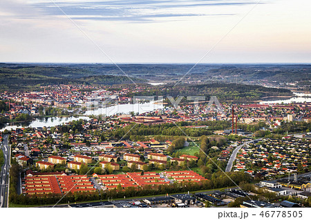 Silkeborg city in Denmark seen from above Silkeborg city in Denmark seen from above 46778505