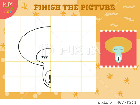 Copy and complete picture vector blank game 46778551