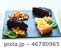 Close-up of desserts on white background. 46780965