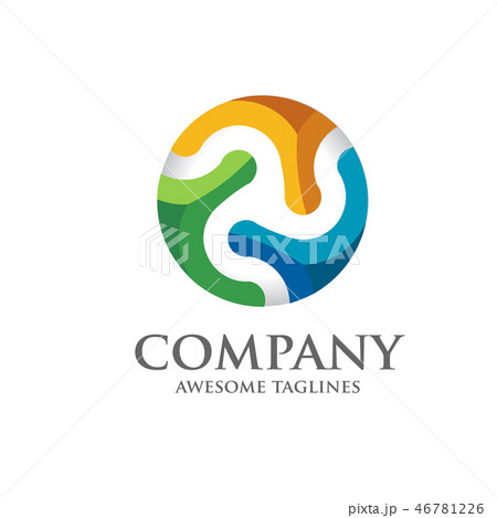 modern abstract circle 3d technology logo vector 46781226