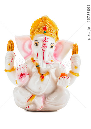 Ganesha statue on white 46783891