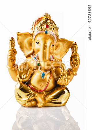 Ganesha statue on white 46783892