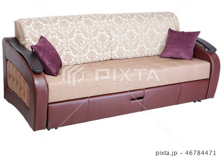 Pull out sofa light brown fabric and warehouses 46784471
