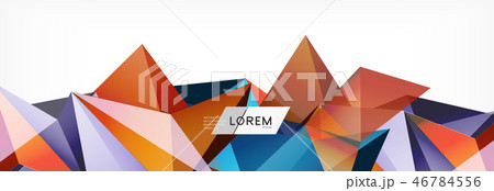 3d card on light backdrop. Abstract triangle pattern. Futuristic geometric background. 46784556