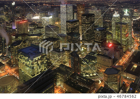 Aerial of Toronto cityscape at night Aerial of Toronto cityscape at night 46784562