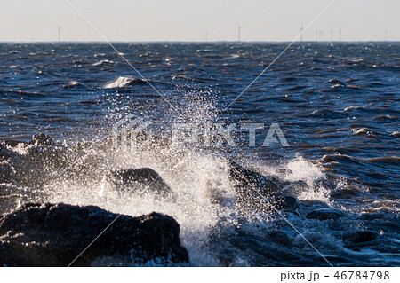 Stormy weather by the coast 46784798