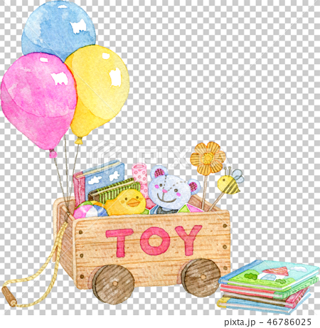 おもちゃ箱と絵本のイラスト素材 46786025 Pixta