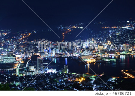 長崎の稲佐山からの夜景 46786721
