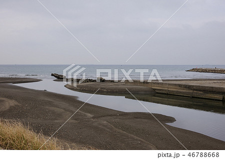 岩井川　岩井海岸　千葉県　南房総　岩井川河口 46788668