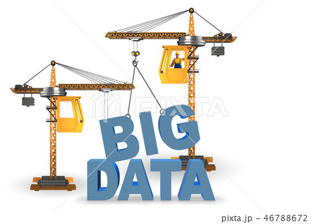 Big data concept with crane lifting letters 46788672
