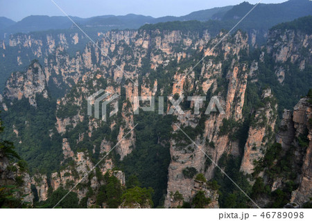 Lookout view while hiking around Wulingyuan Lookout view while hiking around Wulingyuan 46789098