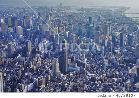 大阪・梅田上空 46789107