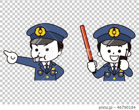 男性警察官セット02のイラスト素材