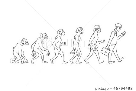 Vector people evolution from monkey to business 46794498