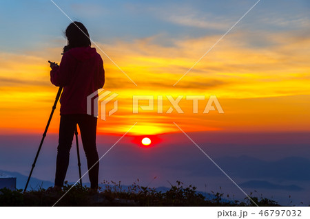 Landscape of sunrise on Mountain in Thailand Landscape of sunrise on Mountain in Thailand 46797032
