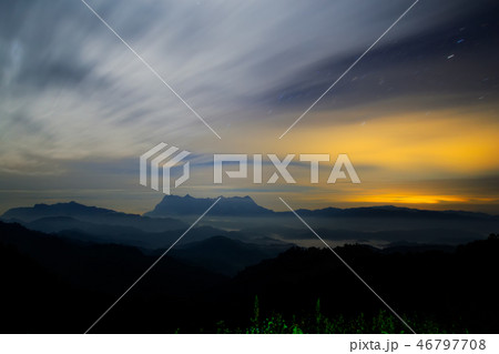 Landscape of sunrise on Mountain in Thailand 46797708
