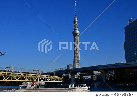 東京スカイツリーとゆりかもめ 46798867