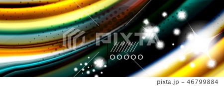 Rainbow color fluid wave lines flow poster. Wave Liquid shapes design Rainbow color fluid wave lines flow poster. Wave Liquid shapes design 46799884