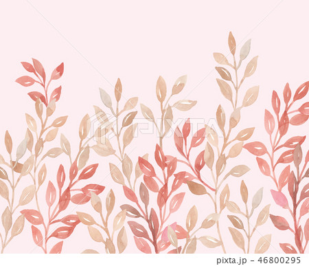 Vector beige, pink plant, leaf wedding decoration 46800295