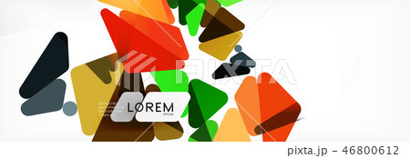 Mosaic triangular low poly style abstract geometric background. Polygonal vector. Abstract white 46800612