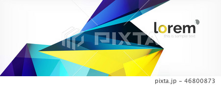 Vector colorful geometric triangle background, crystal banner design Vector colorful geometric triangle background, crystal banner design 46800873