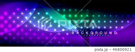 Vector blurred neon glowing circles with flowing and liquid light concept, energy magic fantastic 46800921