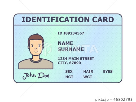 Person identification badge. Id card photo. Person identification badge. Id card photo. 46802793