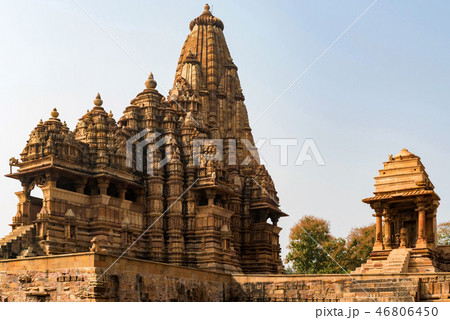 Beautiful view of famous Kandariya Mahadev Temple in India 46806450