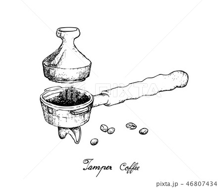 Portafilter With Tamper For Coffee Machineのイラスト素材