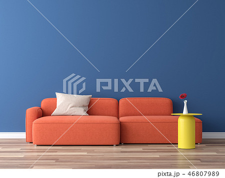 Minimal style interior colorful concept 3d render 46807989