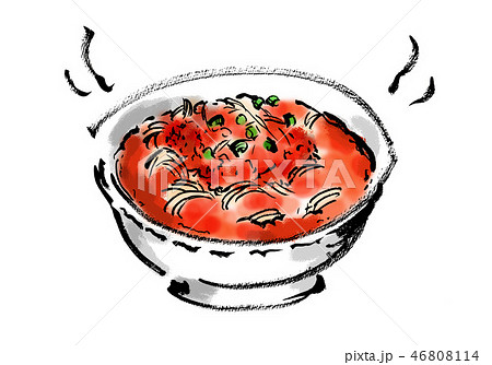 激辛ラーメンのイラスト素材