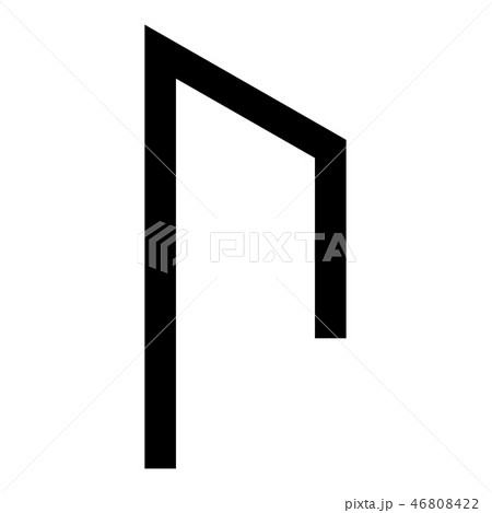 Rune Uruz Urus aurochs power icon black color 46808422