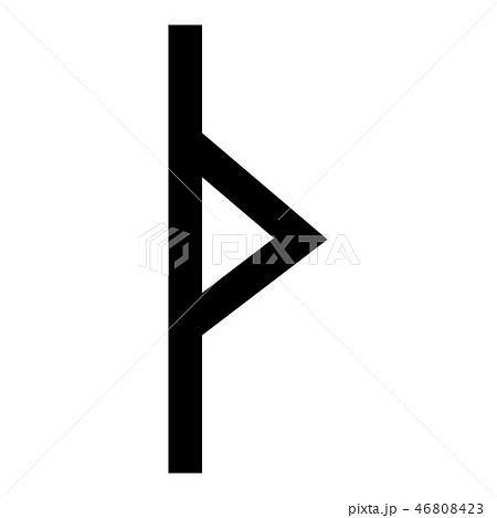 Thurisaz rune Tpurizas Tor Thorn icon black color 46808423