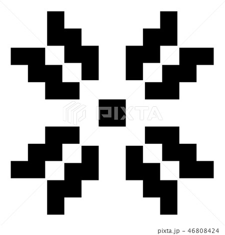 Scandinavian pattern icon black color vector 46808424