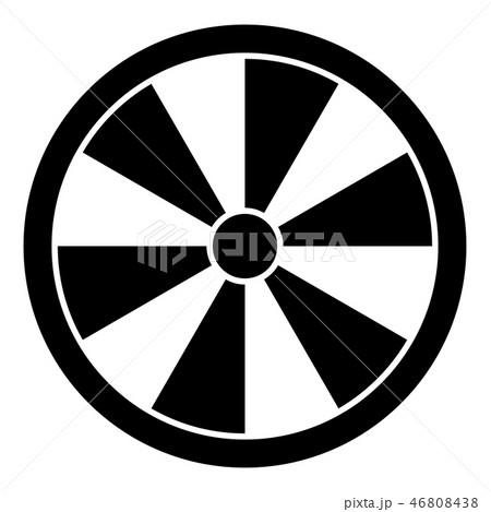 Viking shield icon black color vector 46808438