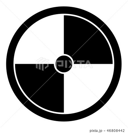 Viking shield icon black color vector 46808442