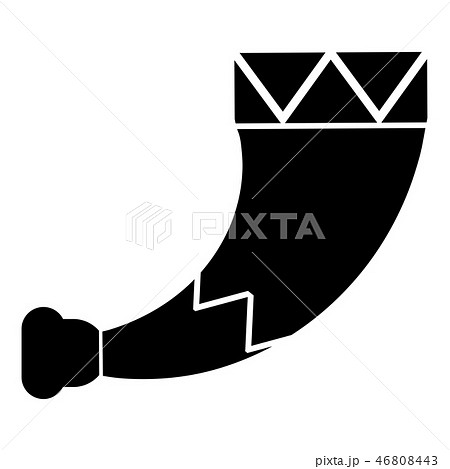 Horn viking icon black color vector illustration 46808443