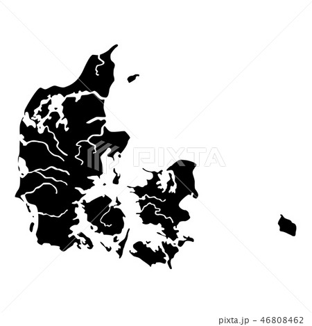 Map of Denmark icon black color vector 46808462