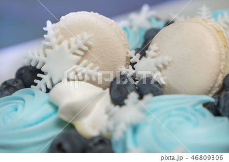 Stollen cake background. Exclusive sweets. 46809306