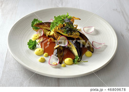 ナスの味噌田楽洋風盛り ナスの味噌田楽洋風盛り 46809678