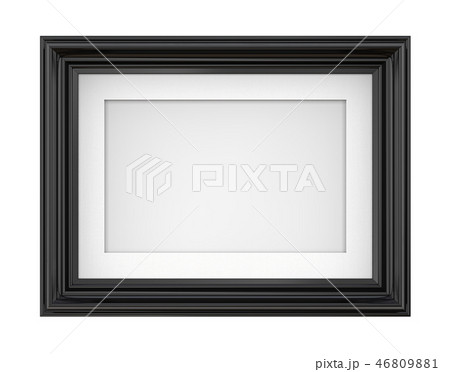 Isolated Black Picture Frame. Isolated Black Picture Frame. 46809881