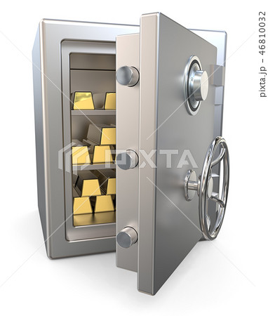 Steel Security Safe with Gold Bars. 46810032
